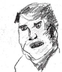 Angry Man. Drawing by Harvey Dog.
