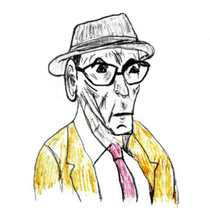 William S. Burroughs - drawing by Harvey Dog 2020