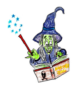 Casting Spells - drawing by Harvey Dog 2022