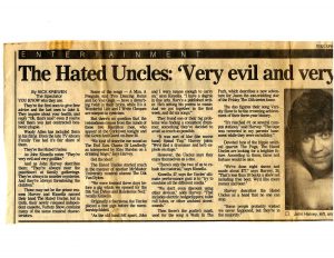 Article: Hated Uncles - Hamilton Spectator - 1989-06-15 - 1st