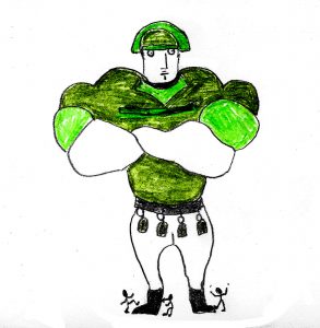 Military Strength - drawing by Harvey Dog 2019