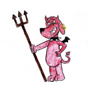 Love Is A Dog From Hell - drawing by Harvey Dog 2020 for the "Love Is A Dog From Hell" video.