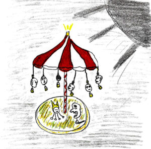 Carousel of Pain - drawing by Harvey Dog 2022